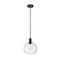 Z-Lite Margo 1 Light Pendant, Matte Black And Clear Seedy 7501P10-MB - alternate 7